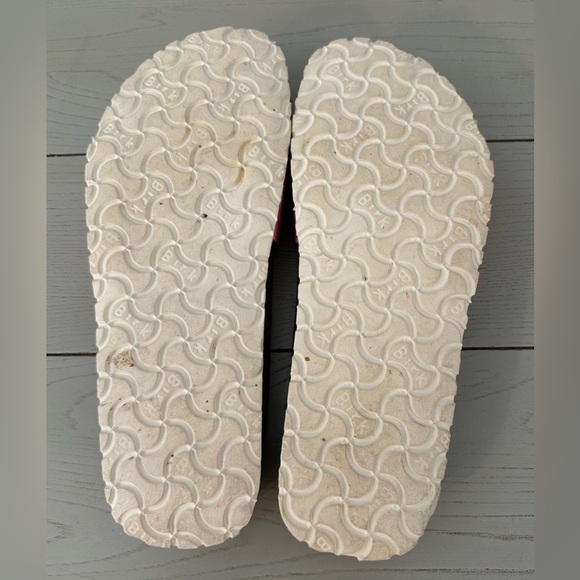 Papillio Birkenstock Birkis Pink Floral Buckle Sandals Slide-on Women’s Sz 8 38 - Picture 9 of 9